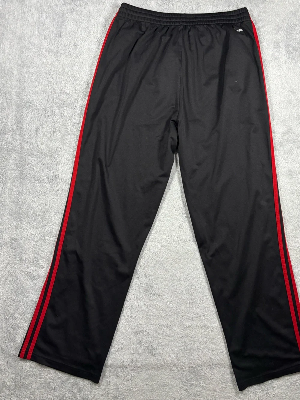 adidas Black Track Pants with Red Stripes